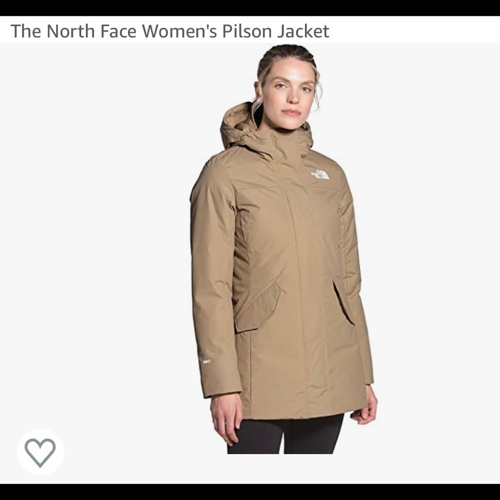 North Face women’s Pilson jacket coat Hawthorne Khaki EUC